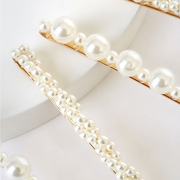 Pearl + Gold Hair Pin Sets - Picture 2 of 4